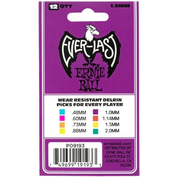 Ernie Ball EB-9193 Everlast 1.0-Purple,12pk